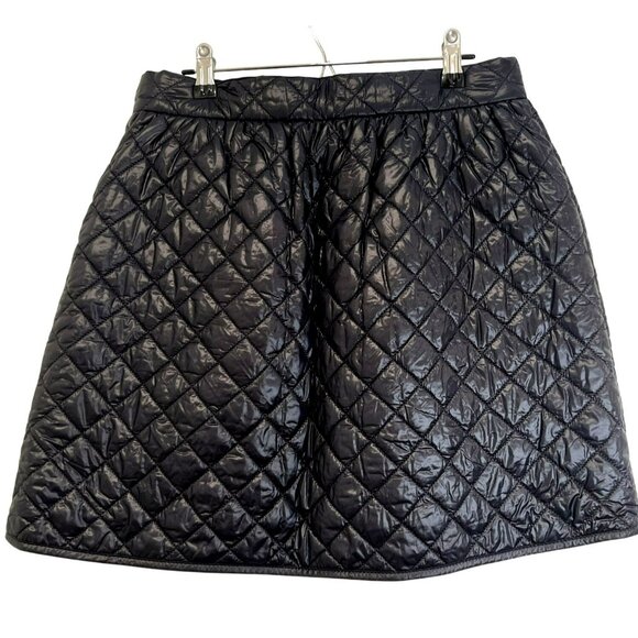 Moncler $760 Black Quilted Mini Skirt Adjustable Skirt NWT Size 44 - Picture 6 of 12